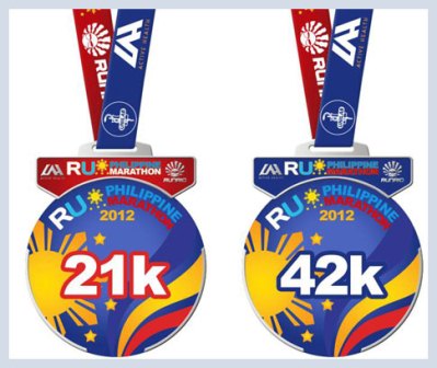 Unilab Run United Philippine Marathon 2012 finishers medal
