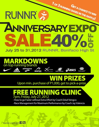 Runnr Anniversary Promo and Clinic 2012