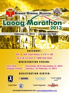 Laoag Marathon 2013 poster