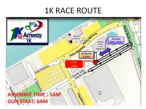 Amway Fun Run 2013 1K Race Route
