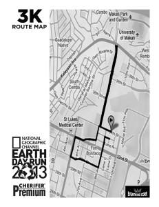 Earth Day Run 3K Map