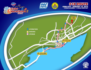 Cebu Marathon 2014 21K Race Map
