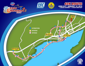 Cebu Marathon 2014 Race 42K Map