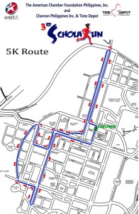 AmCham 5K Race Map