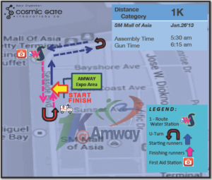 Amway Fun Run 1k-map