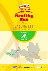 Energen Healthy Run 2014 Nuvali 5K Race Map