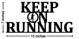 Keep On Running Medal Hanger with Dimensions