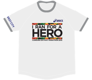Condura Skyway Marathon Run for A Hero 2015 Shirt