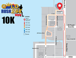 Gold Rush 10K Run 2014 3K Race Map