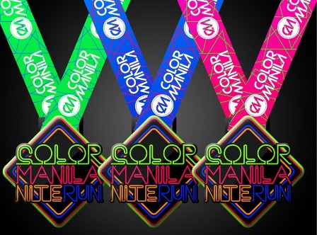 Color Manila Nite Run Glow Paint Edition 2014 Medal