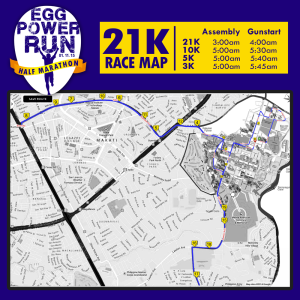 Egg Power Run Half Marathon 2015 21K race map