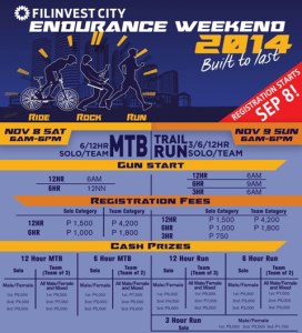 Filinvest City Endurance Weekend 2014