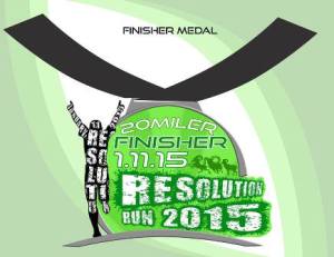 Resolution Run 2015 Medal