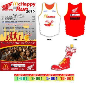 Honda McHappy Run 2015 Singlet Medal