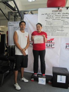 May 2012 - First Time in Gym and Won for Benchpress   Competition