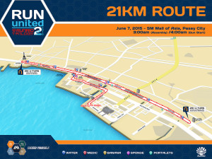 Run United 2 2015 21k Race Map