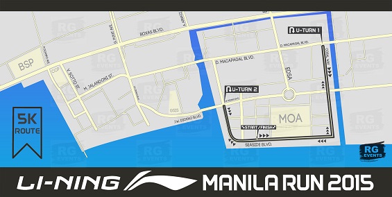Li-Ning Manila Run 2015 5K Map