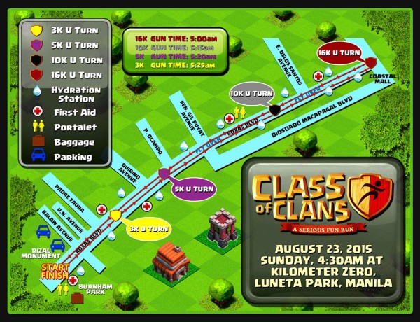 Clash of Clans Fun Run 2015 Race Map