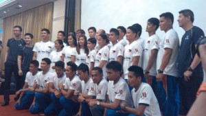 The Philippine athletics contingent raring to go..