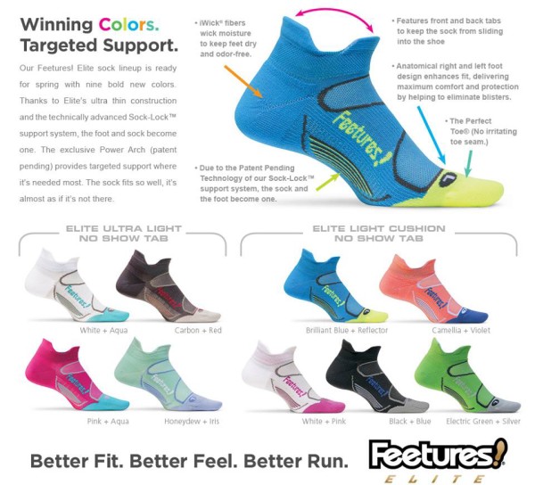 Feetures Sports Socks Features