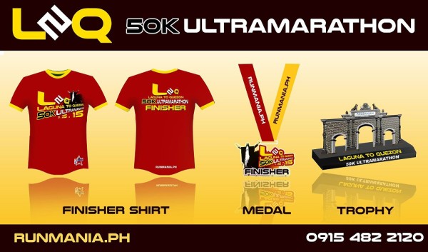 Laguna to Quezon 50K Ultra Marathon 2015 Inclusions