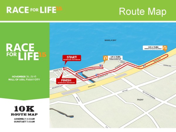 Race for Life 2015 10K Map