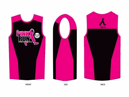 The Pink Run 2015 D'Feeting Breast Cancer Singlet