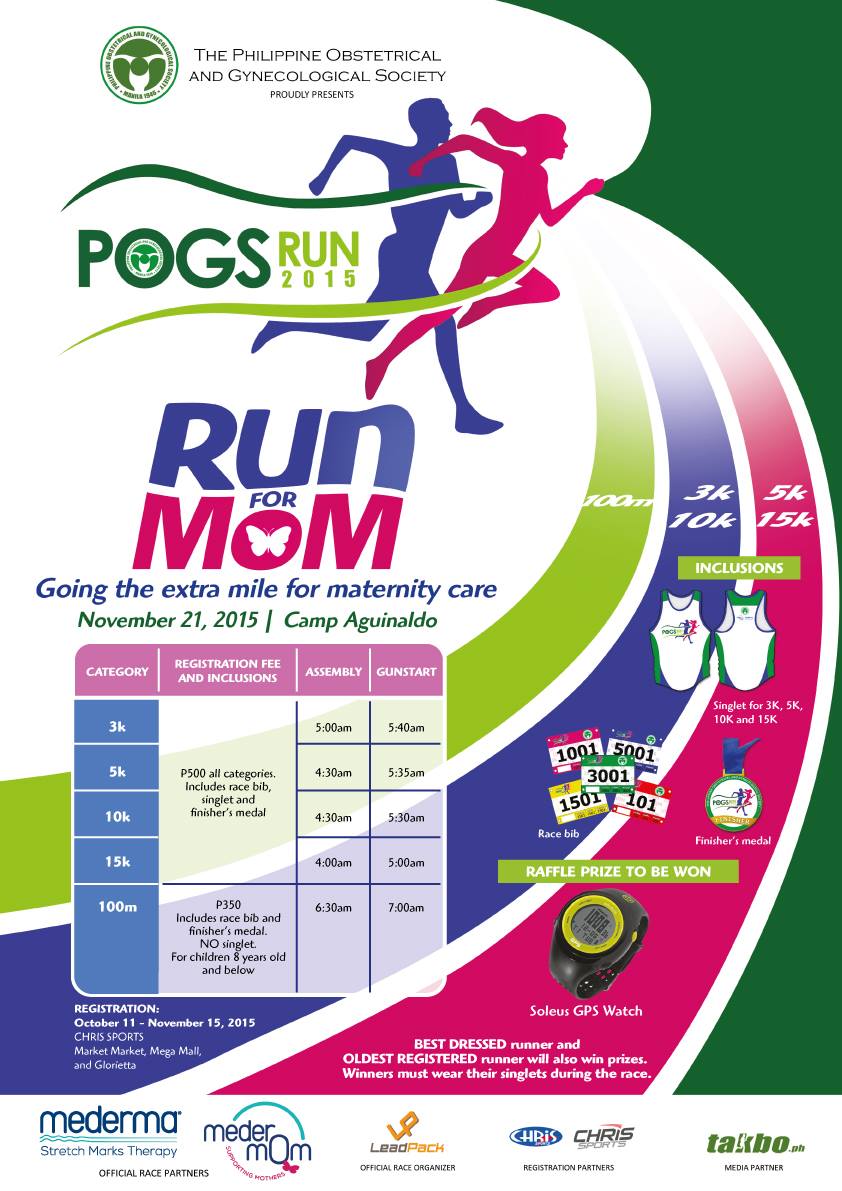 POGS Run 2015 Run for Mom Poster