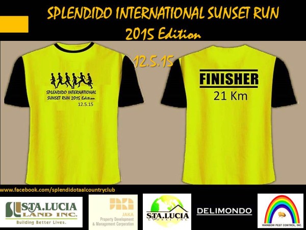 Splendido International Sunset Run 2015 Finisher's Shirt