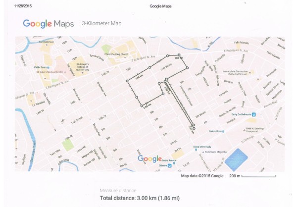 New Manila Run 2016 3K Map