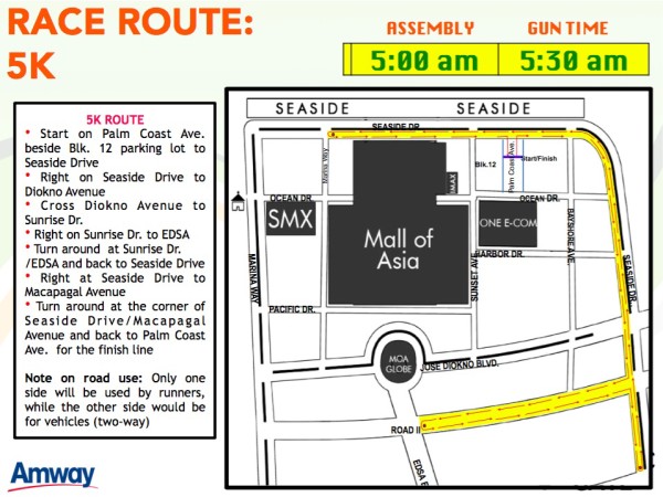 Nutrilite Health Run 2016 5km Race Route