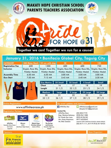 Stride for Hope 2016 Poster