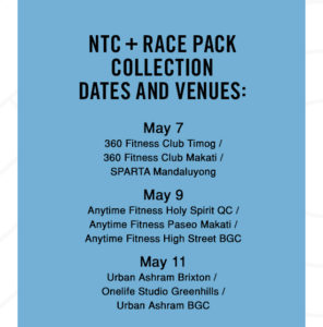 Nike Women’s Half Marathon Manila 2016 Race Kit Claiming Schedule