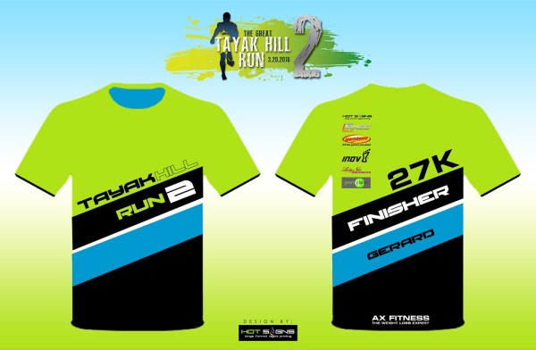 The Great Tayak Hill Run 2 2016 Finisher Shirt