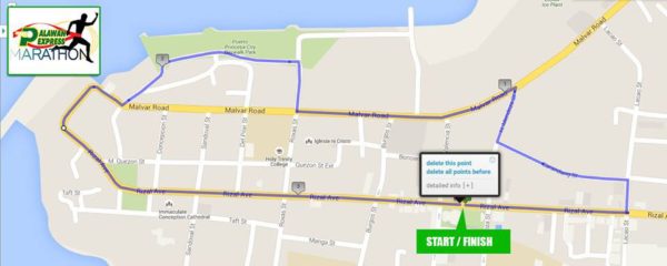 Palawan Express Marathon 2016 3K Route