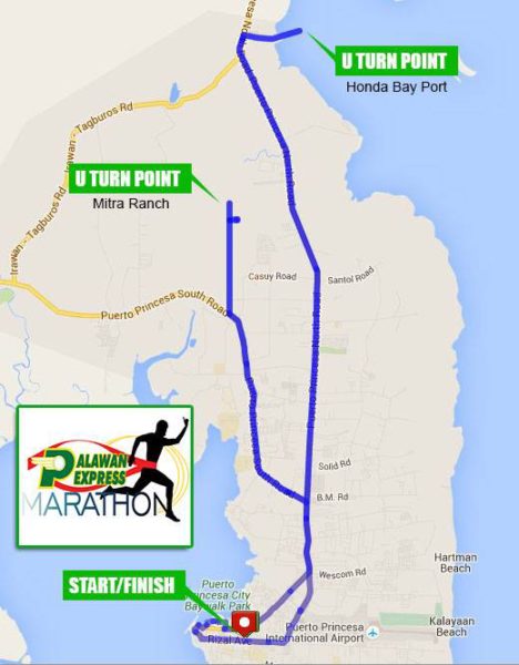 Palawan Express Marathon 2016 42K Route