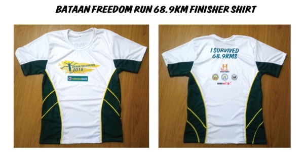 Bataan Freedom Run 2016 Finisher Shirt