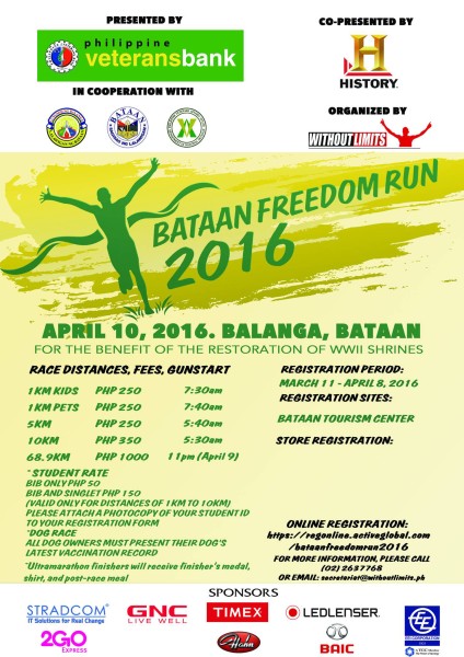 Bataan Freedom Run 2016 Poster