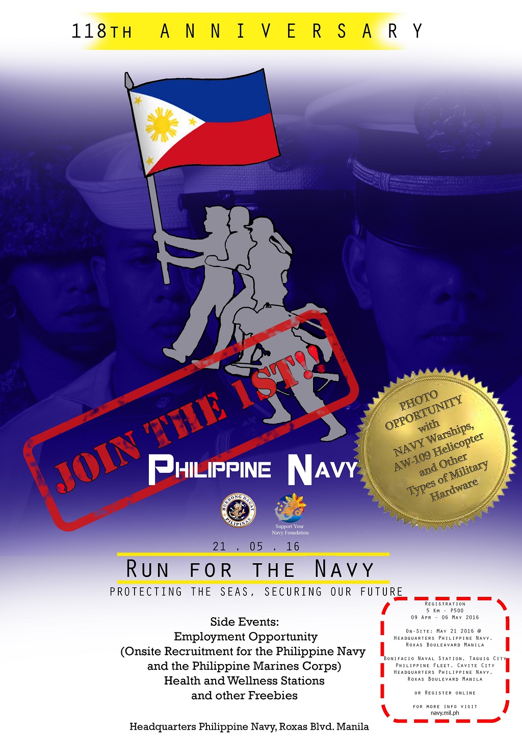Run For The Navy 2016 Poster
