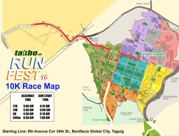 Runfest 2016 10K Route
