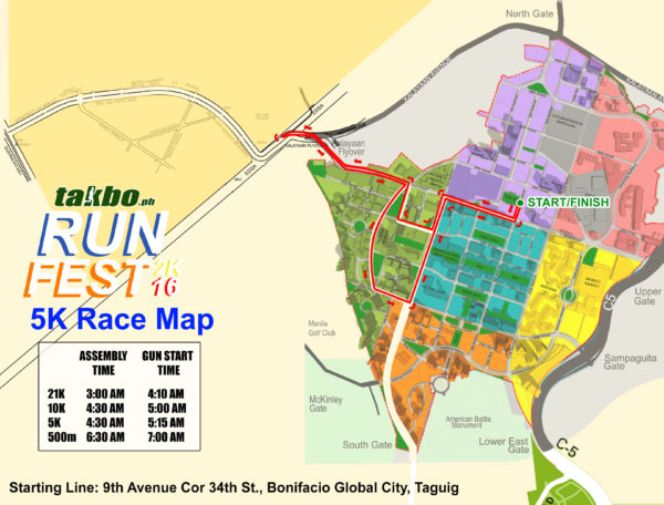 Runfest 2016 5K Route