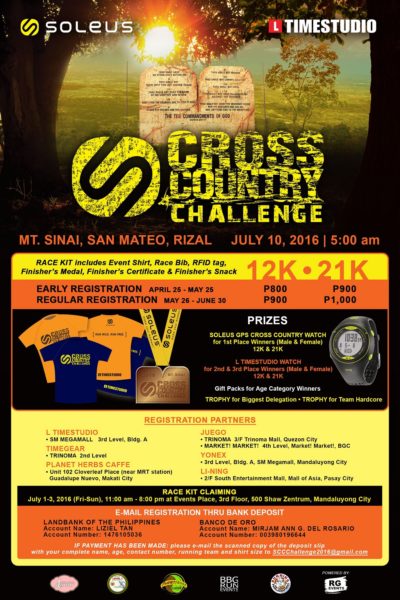 Soleus Cross Country Challenge 2016 Poster