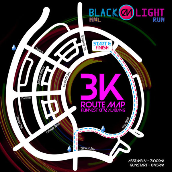 CM Blacklight Run 2016 3K Map
