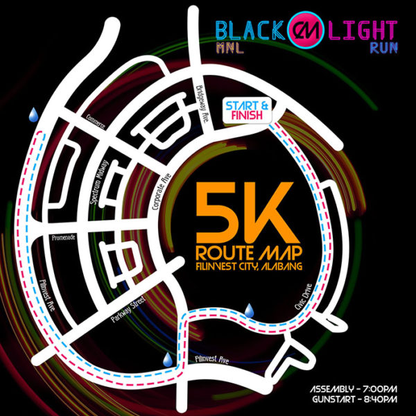 CM Blacklight Run 2016 5K Map