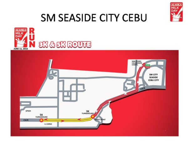 Alaska Milk Day Run 2016 3K 5K Map Cebu