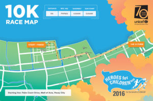 Heroes for Children Run 2016 10K Race Map