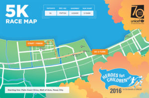 Heroes for Children Run 2016 5K Race Map