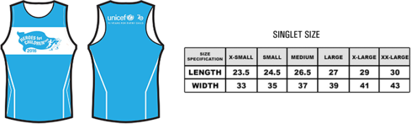 Heroes for Children Run 2016 Singlet