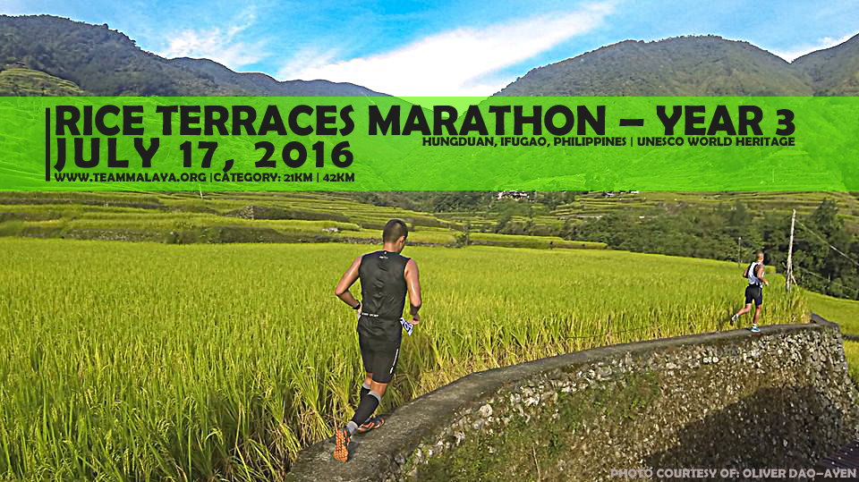 Rice Terraces Marathon Year 3 2016 Poster