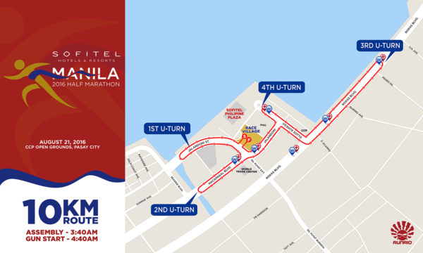 Sofitel Manila Half Marathon 2016 10K Map